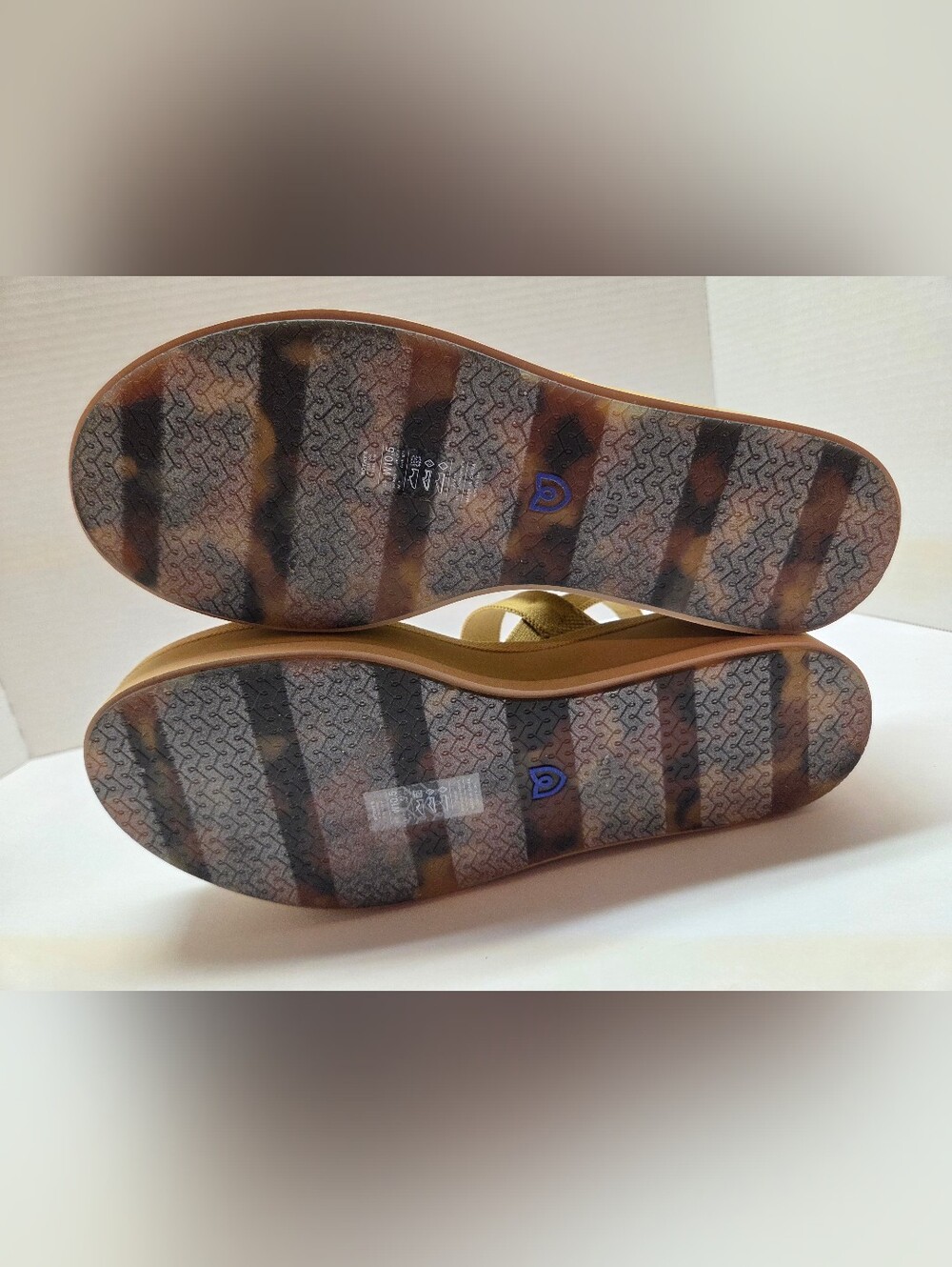 Rothy's Lightweight Tan Wedge Sandals Size 10.5 - Picture 8 of 9